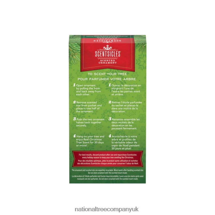 decoration | National Tree Company Scentsicles Scented Star Ornament White Winter Fir 2-Pack F2L4F543